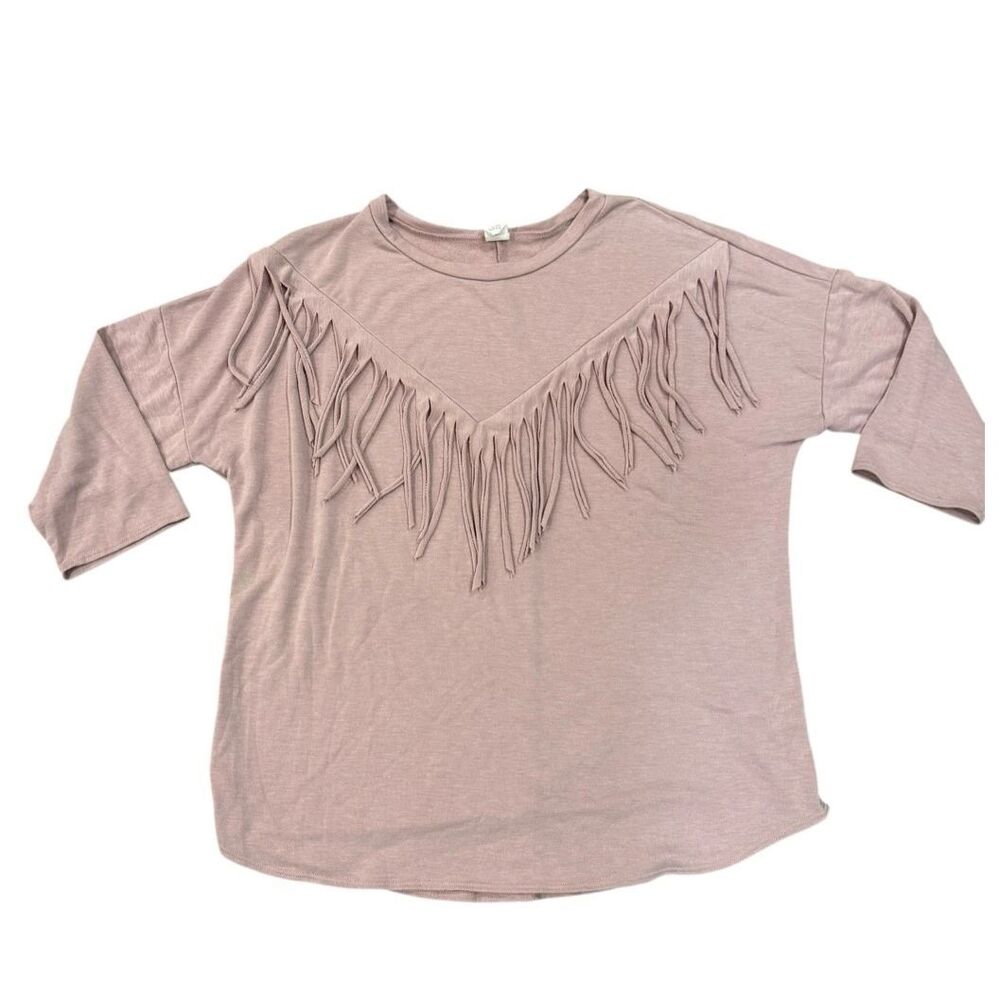 Women’s Mauve Fringe Top | Boutique Boho Western Shirt 2X